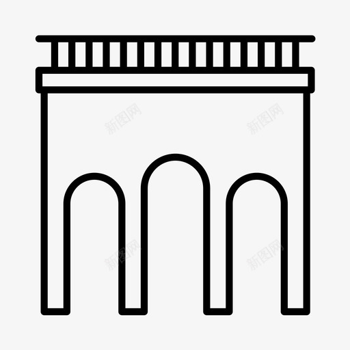桥梁旅程铁路图标svg_新图网 https://ixintu.com 旅程 桥梁 火车 火车站 运输 铁路