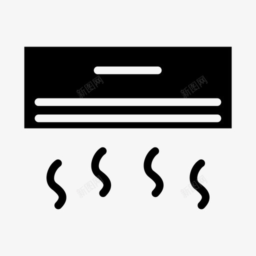 空调电子暖气图标svg_新图网 https://ixintu.com 暖气 机器 清爽 电子 空调
