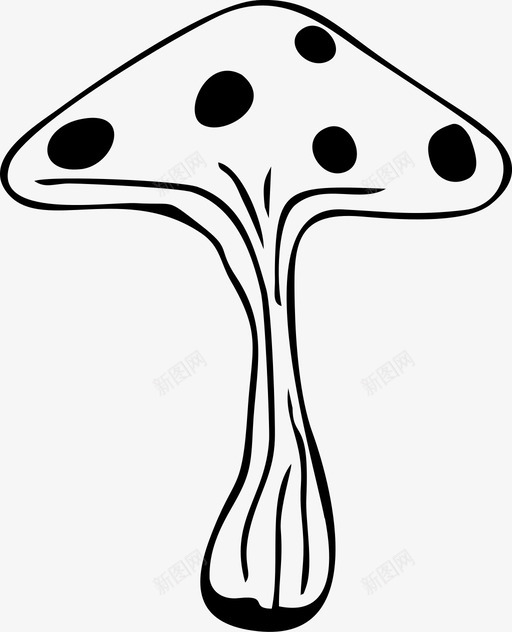 蘑菇鹅膏花图标svg_新图网 https://ixintu.com 花 蘑菇 鹅膏