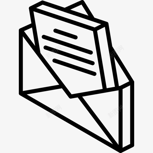 打开邮件信封信件图标svg_新图网 https://ixintu.com 信件 信封 打开邮件 邮件iso大纲 邮寄