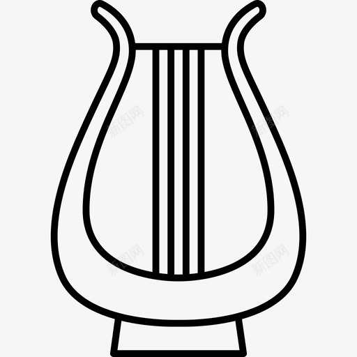 三弦竖琴音乐图标svg_新图网 https://ixintu.com 三弦竖琴 音乐