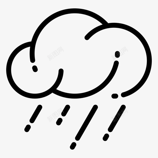 雨季节夏天图标svg_新图网 https://ixintu.com 冬天 夏天 天气 季节 温度 雨
