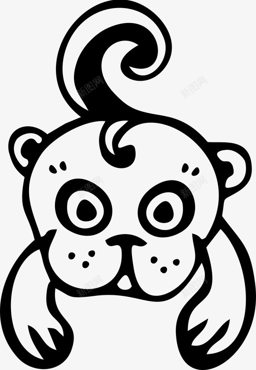 狗动物手绘图标svg_新图网 https://ixintu.com 动物 小狗 手绘 狗