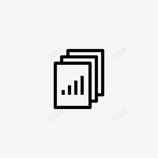 图表报告数据文件图标svg_新图网 https://ixintu.com 办公室 图表报告 报告1 数据 文件