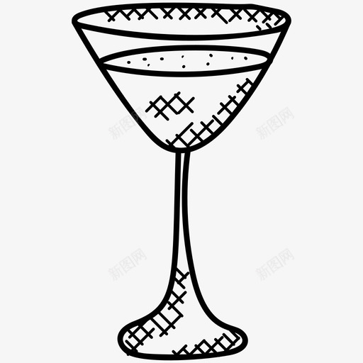 鸡尾酒酒饮料图标svg_新图网 https://ixintu.com 玛格丽塔 酒 食物和饮料涂鸦图标 饮料 马提尼 鸡尾酒
