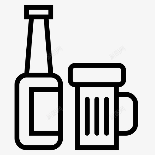 啤酒酒精瓶子图标svg_新图网 https://ixintu.com 啤酒 快餐 瓶子 酒精 饮料