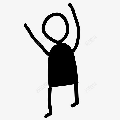 人叫喊兴奋图标svg_新图网 https://ixintu.com 人叫喊 人的图形在运动中手绘 兴奋 图形 设计