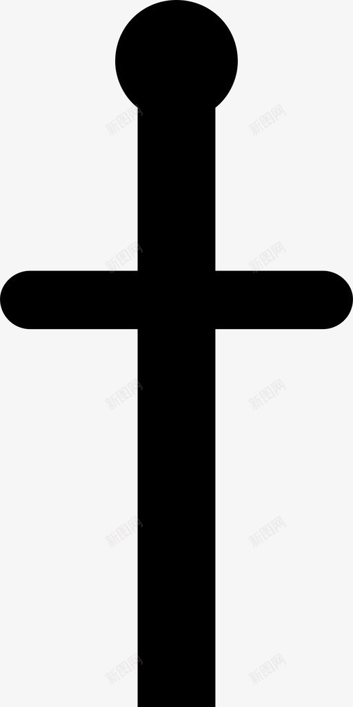 剑致命武器骑士图标svg_新图网 https://ixintu.com 中世纪 剑 致命武器 骑士