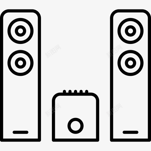 带大扬声器的音响系统技术musicon图标svg_新图网 https://ixintu.com musicon 带大扬声器的音响系统 技术