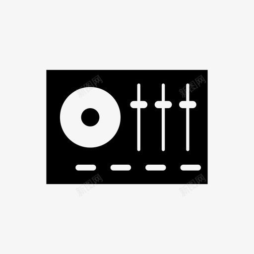 dj盘音频音乐图标svg_新图网 https://ixintu.com dj盘 声音 技术 转盘 音乐 音频