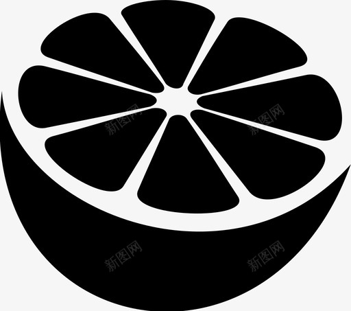 柠檬新鲜水果图标svg_新图网 https://ixintu.com 新鲜 柠檬 橙汁 水果 酸橙