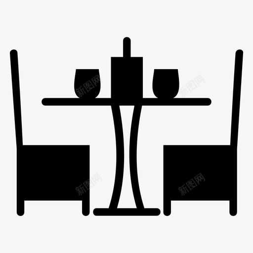 桌子椅子吃饭图标svg_新图网 https://ixintu.com 吃饭 桌子 椅子