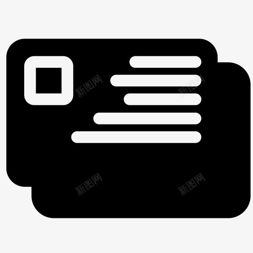 明信片邮政卡邮票图标svg_新图网 https://ixintu.com 夏季填充 明信片 邮政卡 邮票