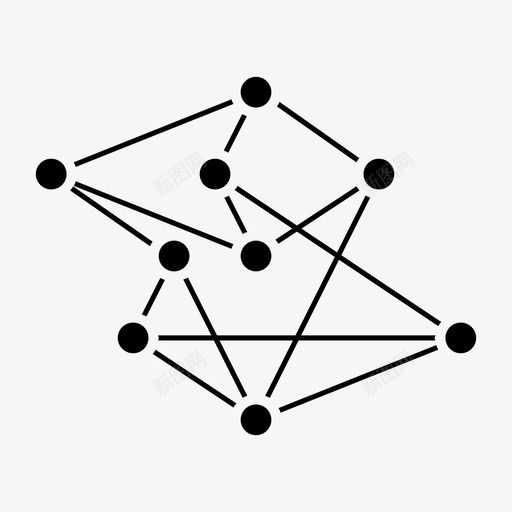 分布式网络社区连接图标svg_新图网 https://ixintu.com 分布式网络 拓扑 社交网络 社区 网格 网络表示 连接