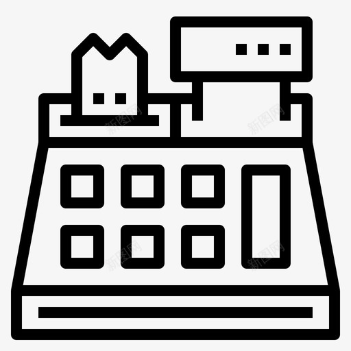 收银员帐单收银机图标svg_新图网 https://ixintu.com 帐单 收银员 收银机 机器 电子商务