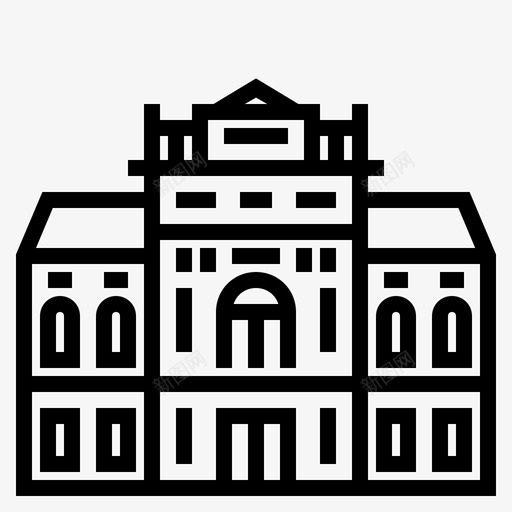 暹罗博物馆建筑泰国曼谷图标svg_新图网 https://ixintu.com 建筑 暹罗博物馆 曼谷符号和地标 泰国曼谷