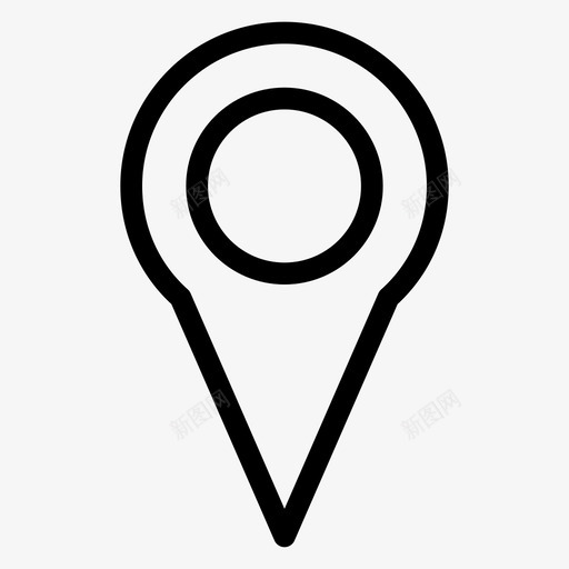 地图pin导航位置图标svg_新图网 https://ixintu.com ios和android 位置 地图pin 导航 标签