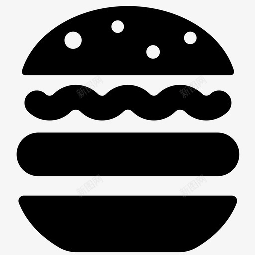 大汉堡食物早午餐图标svg_新图网 https://ixintu.com 大汉堡 早午餐 食物