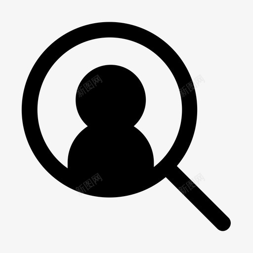 搜索用户放大镜业务图标svg_新图网 https://ixintu.com 业务 搜索用户 放大镜