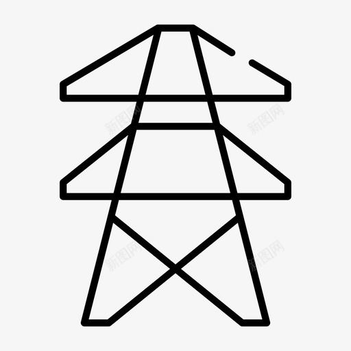 电塔井架电图标svg_新图网 https://ixintu.com 井架 塔 电 电塔 站 能隙薄