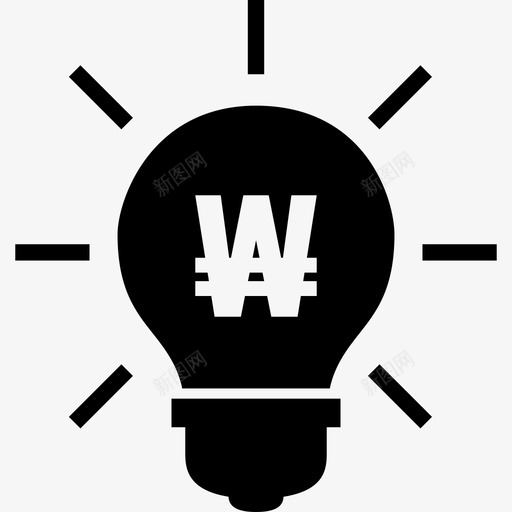 赢了主意灯泡生意图标svg_新图网 https://ixintu.com 灯 灯泡 生意 赢了主意