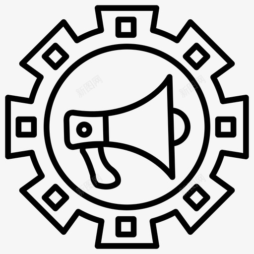 市场自动化营销自动化营销活动图标svg_新图网 https://ixintu.com 互联网和数字营销线图标 市场自动化 营销活动 营销流程 营销自动化 销售管理