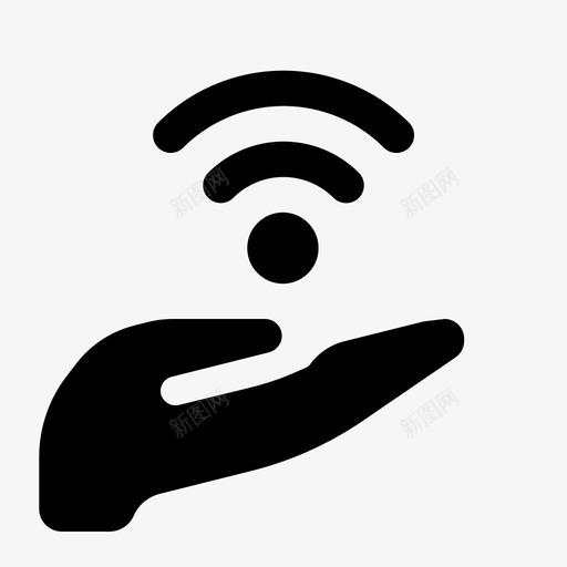 关心wifi连接互联网图标svg_新图网 https://ixintu.com 互联网 互联网安全 关心wifi 无线 连接
