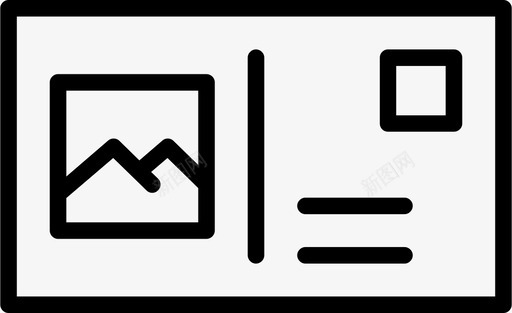 明信片信件邮件图标svg_新图网 https://ixintu.com 信件 明信片 邮件 邮资