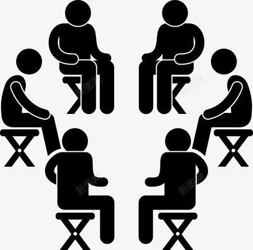 人们围坐在一起帮助分享图标svg_新图网 https://ixintu.com 人们围坐在一起 分享 帮助 支持团队