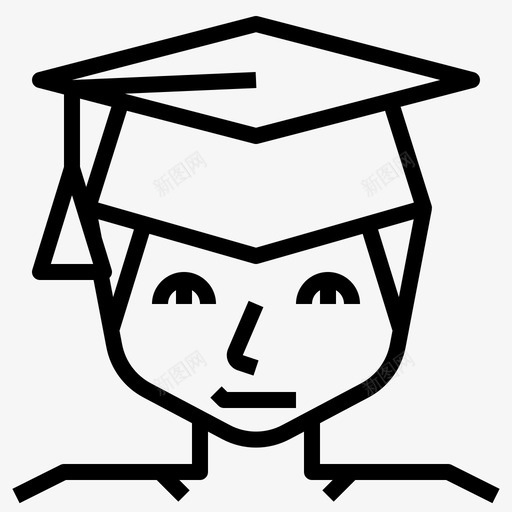 毕业化身校园图标svg_新图网 https://ixintu.com 化身 大学 教育 校园 毕业