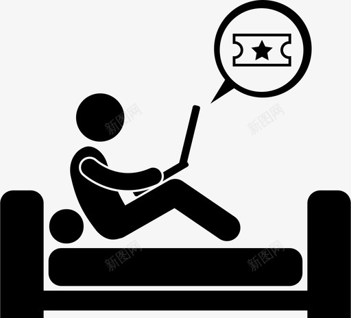 网上购票电脑互联网图标svg_新图网 https://ixintu.com 互联网 用户 电脑 网上订票 网上购票 购票