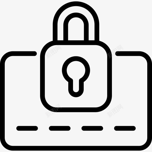 锁卡信用卡号码图标svg_新图网 https://ixintu.com 信用卡 号码 安全 密码 银行线路 锁卡