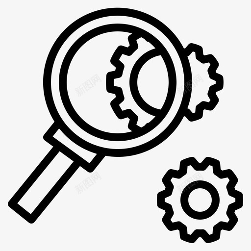 分析检查调查图标svg_新图网 https://ixintu.com 分析 放大 检查 研究 股票市场 调查