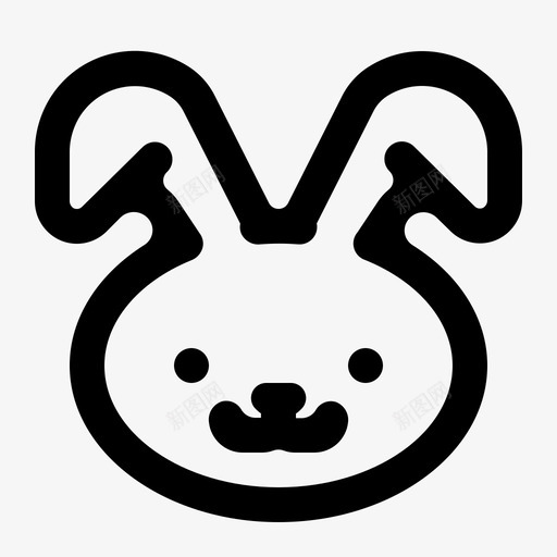 兔子动物宠物图标svg_新图网 https://ixintu.com 兔子 动物 动物圆 宠物