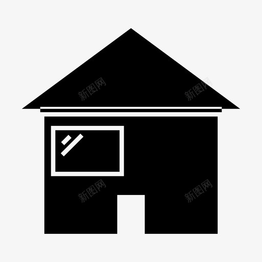 房子地址建筑物图标svg_新图网 https://ixintu.com 住所 地址 家 建筑物 房子