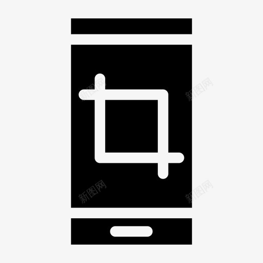 裁剪智能手机屏幕图标svg_新图网 https://ixintu.com 智能手机屏幕 裁剪