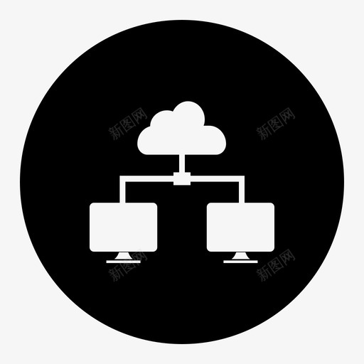 云网络云计算云存储图标svg_新图网 https://ixintu.com 云存储 云网络 云计算 数据中心 物联网黑圈 网络服务器 通信