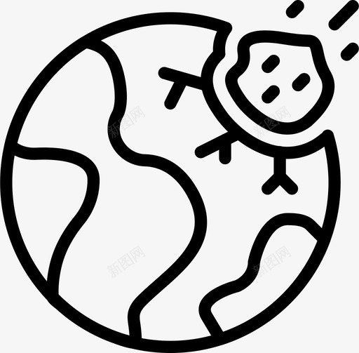 陨石撞击探索nasa图标svg_新图网 https://ixintu.com Pretycons太空轮廓 nasa 太空 宇宙 探索 火箭 陨石撞击