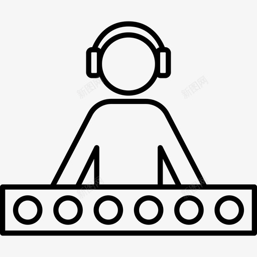 带耳机音乐音乐的DJ图标svg_新图网 https://ixintu.com 带耳机 音乐 音乐的DJ
