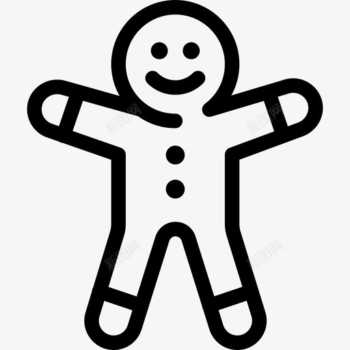 姜饼人食物糖果店图标svg_新图网 https://ixintu.com 姜饼人 糖果店 食物