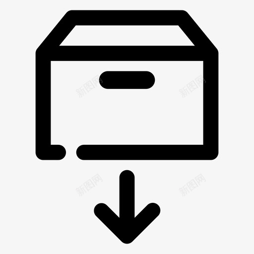 卸载包装包装箱发送图标svg_新图网 https://ixintu.com 上传 产品推广 包装箱 卸载包装 发送 运输