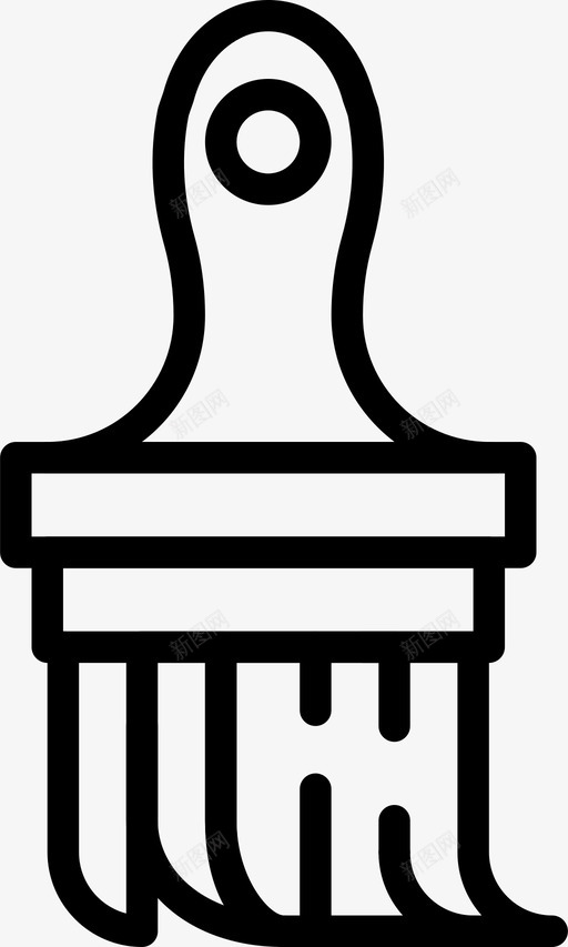 刷子器具木工图标svg_新图网 https://ixintu.com 仪器 刷子 器具 工作 工具轮廓 木工 装饰 设备