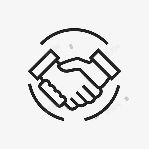 握手协议合作图标svg_新图网 https://ixintu.com 协议 合作 握手