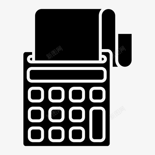 会计业务计算器图标svg_新图网 https://ixintu.com 业务 业务字形 会计 计算器