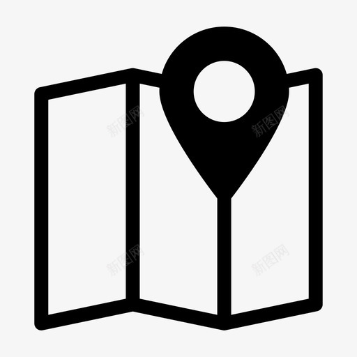 位置方向地图图标svg_新图网 https://ixintu.com 位置 地图 导航 数字营销必备的实心图标集 方向