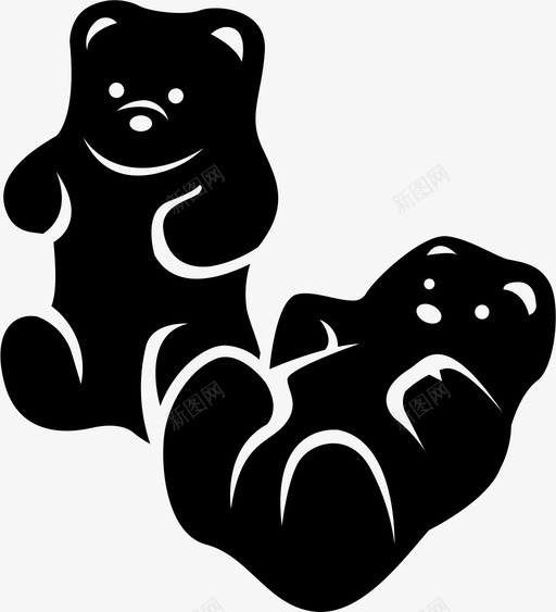 树胶熊糖果图标svg_新图网 https://ixintu.com 果冻 树胶 熊 糖果