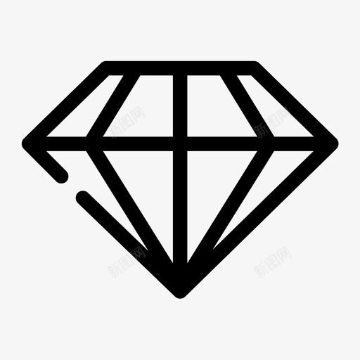 宝石钻石红宝石图标svg_新图网 https://ixintu.com 基本间隙介质 宝石 红宝石 钻石