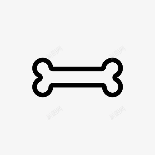 骨头狗宠物玩具图标svg_新图网 https://ixintu.com 宠物玩具 小狗小狗 狗 骨头 骷髅