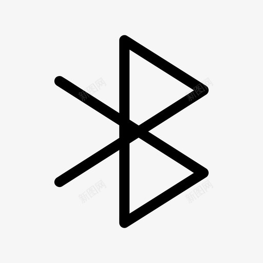 蓝牙通信连接图标svg_新图网 https://ixintu.com 信号 无线 蓝牙 连接 通信