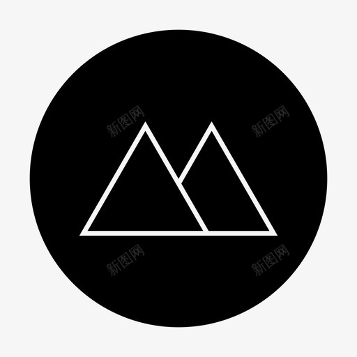 山夜睡图标svg_新图网 https://ixintu.com 夜 山 山圈 睡 观